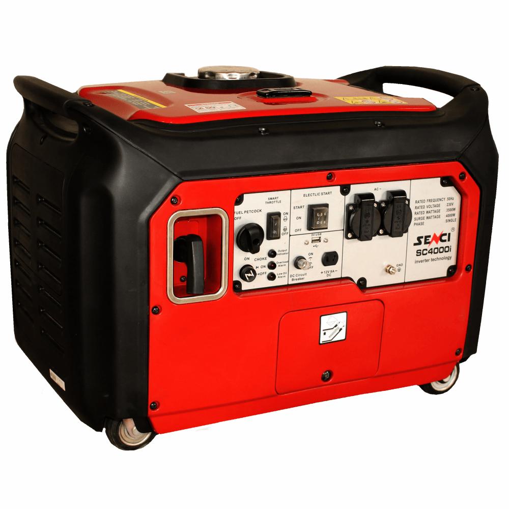 generator inverter de curent senci sc-4000i putere max. 4.0 kw 230v 50 hz avr inverter demaror electric motor benzina