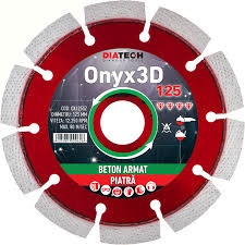 disc diamantat segmentat diatech onyx 3d ox125sz 125x22.2x10